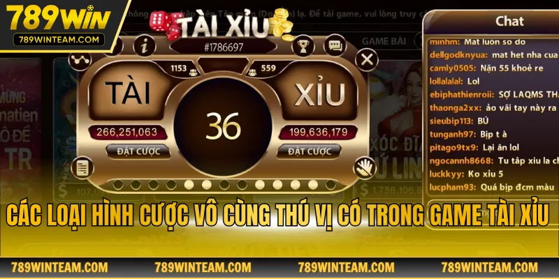 Các loại hình cược vô cùng thú vị có trong game tài xỉu